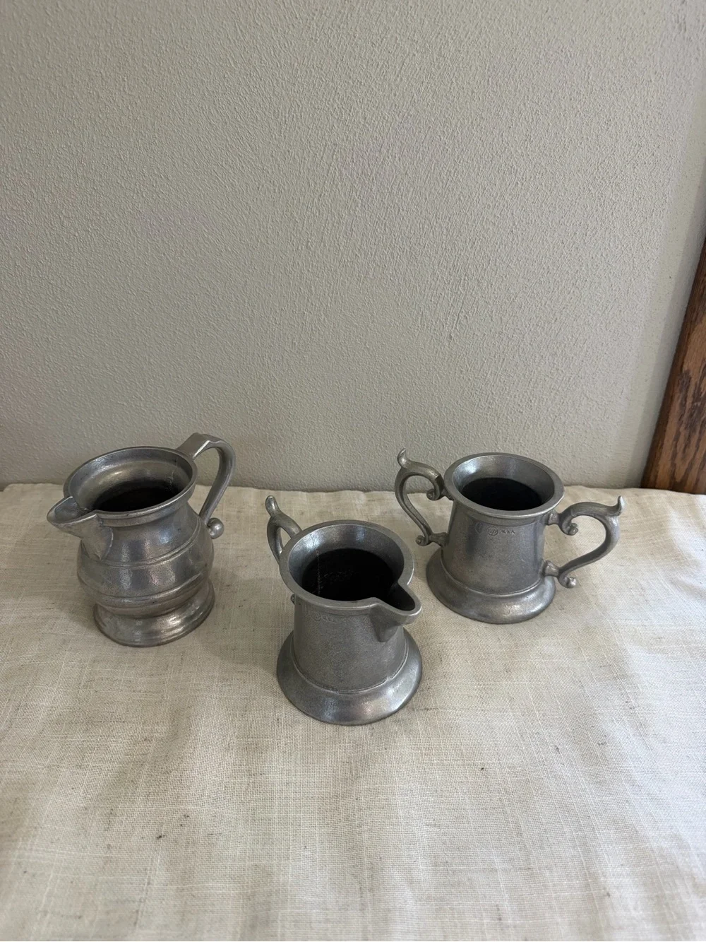 RWP Vintage Pewter Creamer and Sugar Set - Gray